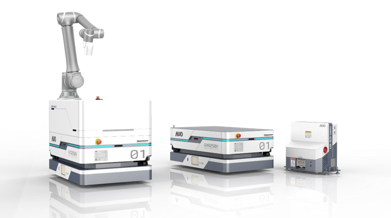 PA旗舰厅數位開發的自主式移動機器人（AMR250M），搭配全向輪並結合AI演算法、2D LiDAR、3D攝影機等技術，協助客戶實現產線全自動化